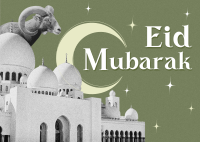 Eid Mubarak Tradition Postcard Design