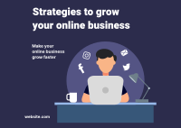 Growing Online Business Postcard