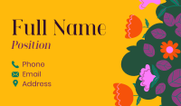 Everything Floral and Leaves Business Card Design