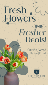 Fresh Flowers Sale Facebook Story