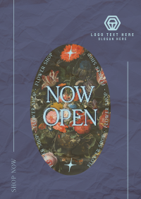 Flower Shop Open Now Flyer