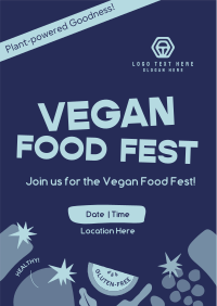 Blocky Vegan Food Fest Flyer