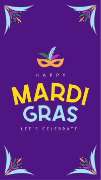 Festive Mardi Gras Facebook Story