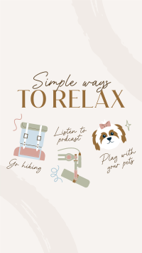 Cute Relaxation Tips Instagram Story