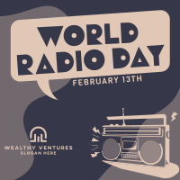 Retro Radio Day Instagram Post Image Preview