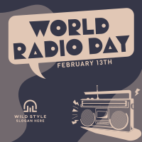 Retro Radio Day Instagram Post Image Preview