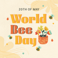 Happy Bee Day Instagram Post