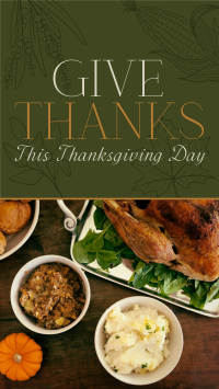 Holiday Thanksgiving Greeting Facebook Story Design