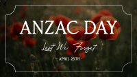 Poppy Flower Anzac Day Animation