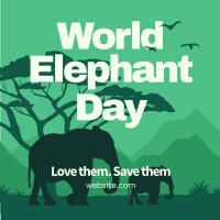 World Elephant Day Linkedin Post example 2