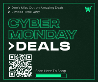 Retro Cyber Monday Facebook Post Design