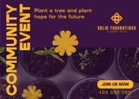 Trees Planting Volunteer Postcard Image Preview