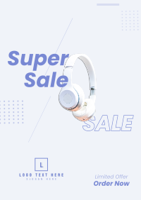 Super Sale Headphones Poster