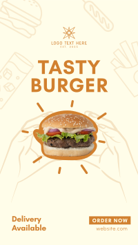 Burger Home Delivery Facebook Story