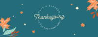 Thanksgiving Leaves Facebook Cover Image Preview