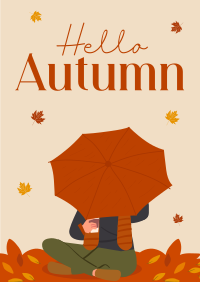 Hello Autumn Greetings Poster