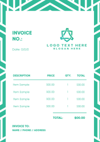 Solid Mosaic Invoice Design