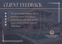 Client Testimonial Construction Postcard