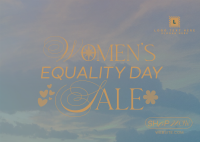 Minimalist Women's Equality Sale Postcard