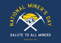 Salute to Miners Postcard Design