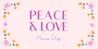 Floral Peace Day Twitter Post