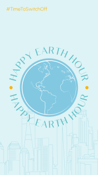 Earth Hour Lineart Facebook Story