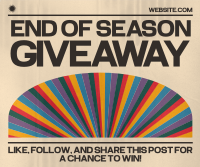 Retro Season End Giveaway Facebook Post Design