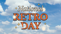 National Retro Day Clouds Animation