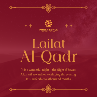 Peaceful Lailat Al-Qadr Linkedin Post Image Preview