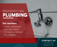 Professional Plumbing Facebook Post Design