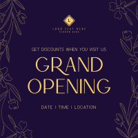 Floral Grand Opening Instagram Post Design