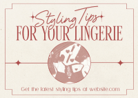 Modern Nostalgia Lingerie Postcard