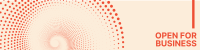 Halftone Spiral Conch LinkedIn Banner Design