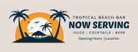 Tropical Beach Bar Facebook Cover Image Preview