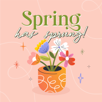 Spring Flower Pot Linkedin Post