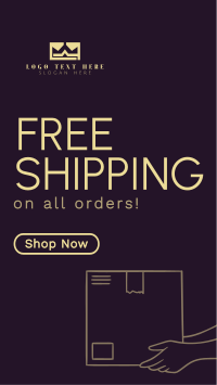 Minimalist Free Shipping Deals Instagram Story