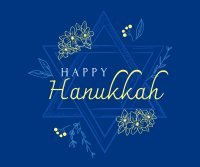 Hanukkah Star Greeting Facebook Post