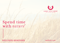 Elegant Wellness Reminder Postcard Design