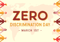 Zero Discrimination Celebration Postcard