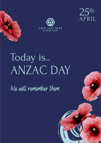 Anzac Day Message Flyer