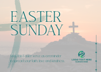 Easter Holy Cross Reminder Postcard