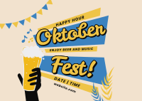 Oktoberfest Beer Promo Postcard