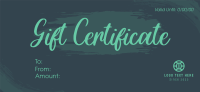 Aesthetic Gift Certificate example 1