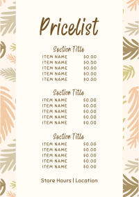 Shop Menu example 2