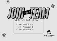 Contemporary Job Posting Postcard