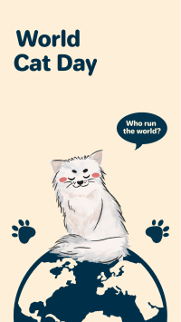 World Cat Day Sketch Facebook Story