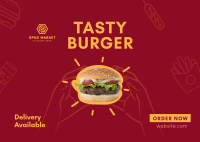 Burger Home Delivery Postcard