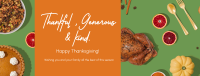 Thanksgiving Diner Facebook Cover Image Preview