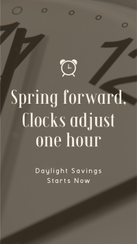 Calm Daylight Savings Reminder Instagram Story