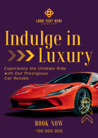 Luxurious Car Rental Service Poster